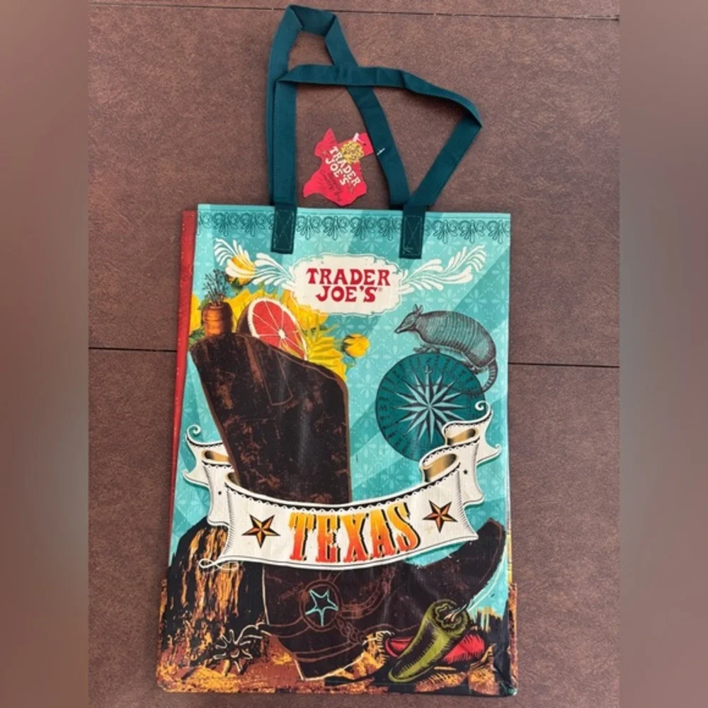 Trader Joes Texas State Rare HTF Reusable Bag Brand New with Tag Grocery Tote